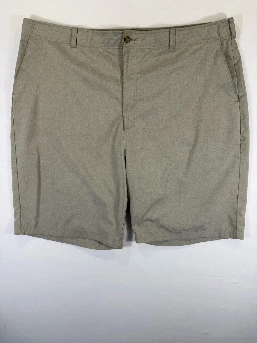Hogan Men's Light Taupe Flat Front Shorts